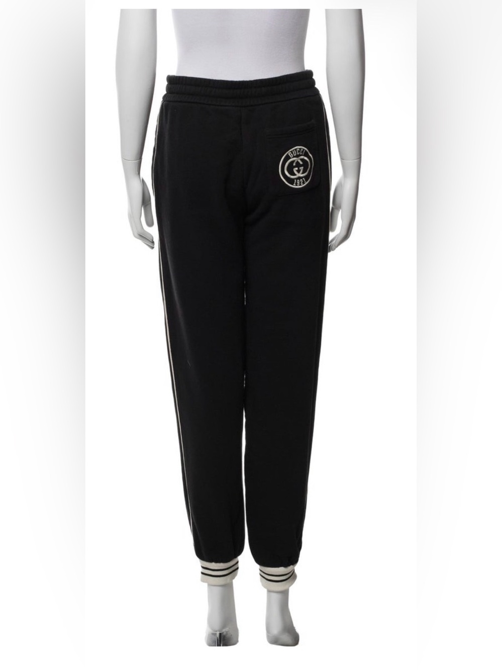 Gucci logo jogger black white size medium-